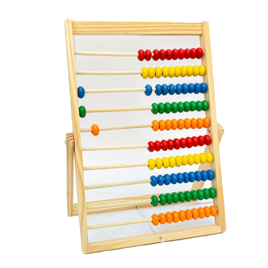Wooden Abacus board with colorful beads helpful to develop mathematical skills for children