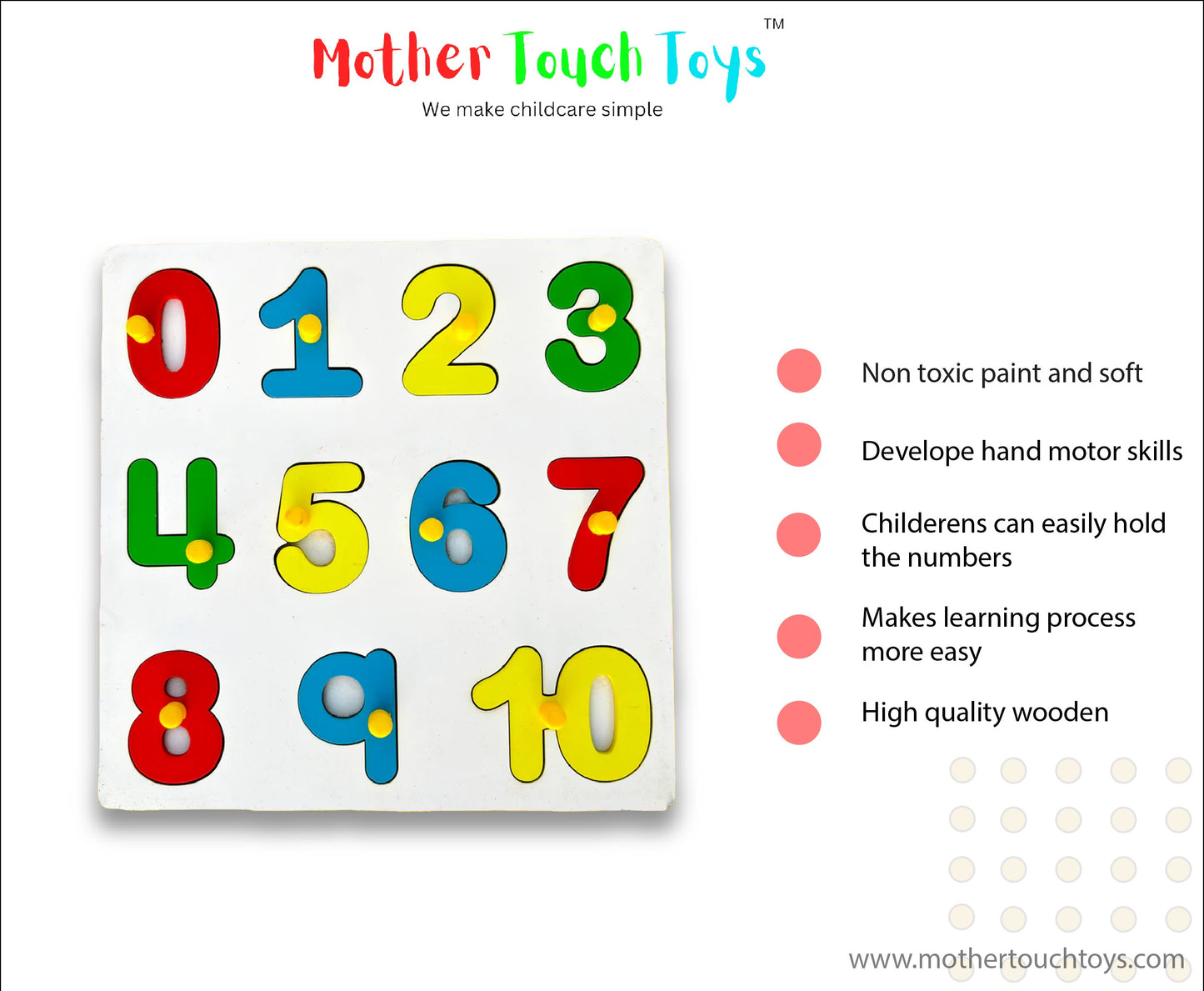 Numbers Wooden Learning Board